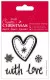 Mini Clear Stamps - Christmas Heart